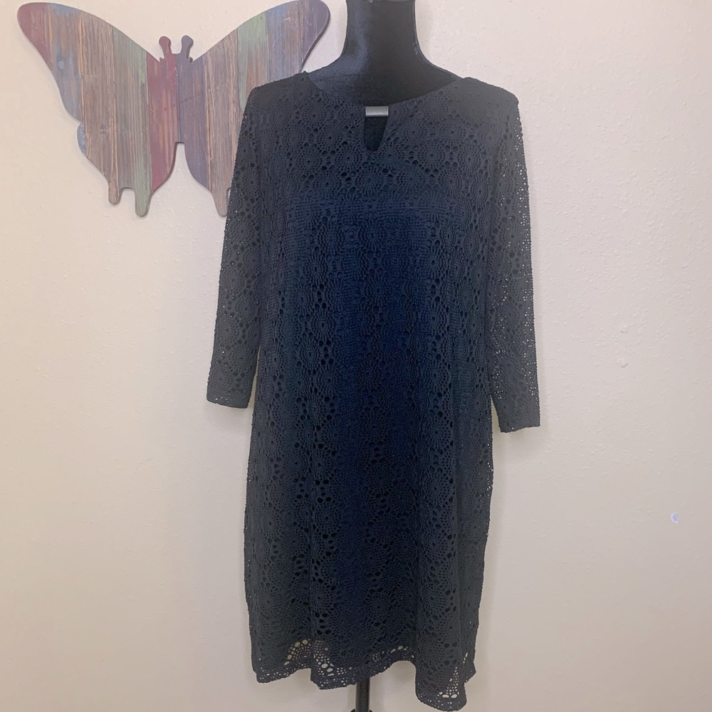 Emma & Michele Sheath Lace Overlay Dress